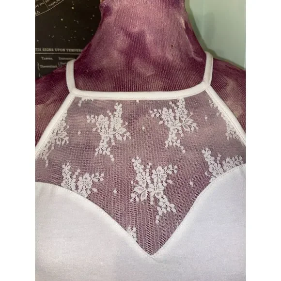 Zenana White Lace Floral Tank Top - Large - Picture 2 of 5